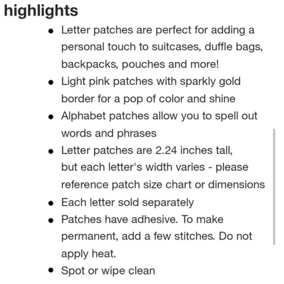 Stoney Clover Lane Letter “P” Patch - Picture 7 of 9